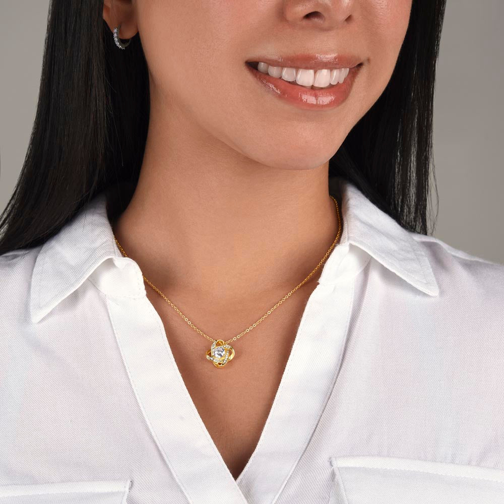 Love Knot Necklace- Strongest Mom Love Always